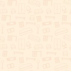 Seamless pattern of furniture Beautiful background Vector illustration