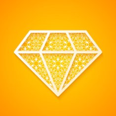 Abstract Diamond Silhouette