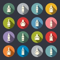 Alcohol bottle icons