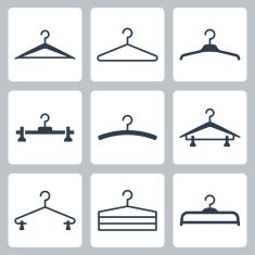 Hangers vector icons set N2