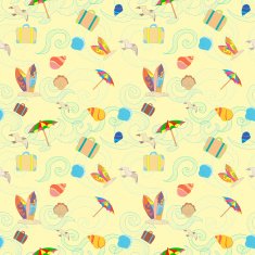 Travel and tourism seamless pattern N5