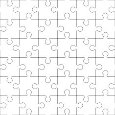 Puzzles Seamless line pattern