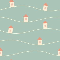 Seamless pattern with houses N24