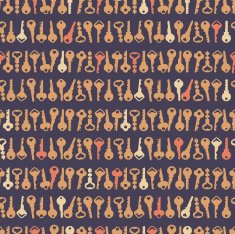 Old Keys Seamless pattern