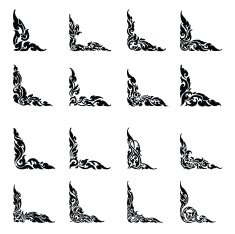 Thai Design Motifs Silhouette N3