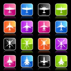 Ubergloss Icons - Airplanes & Helicopters