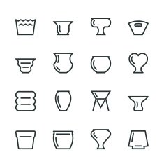 Pot Silhouette Icons N2