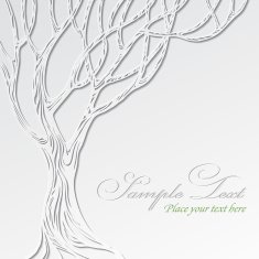 Paper tree vector illustration N5