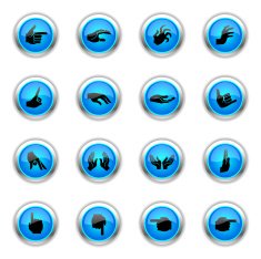 Blue Icons - Hands & Fingers N2