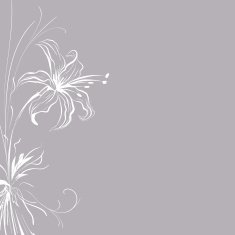 Flowers illustration in Silver