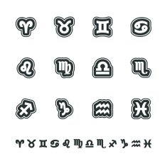 Horoscope Silhouette Icons