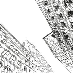 City hand drawn vector illustration N17