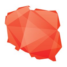 red map of Poland in origami style N2
