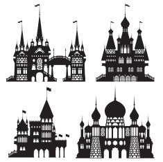 Castle Vintage Vector Set N2