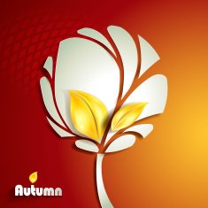 Abstract paper autumn tree