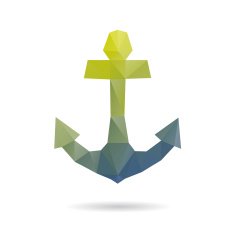 Anchor abstract isolated on a white backgrounds N3
