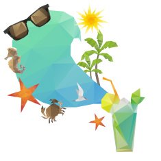 Summer holidays background vector illustration N14