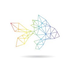 Fish abstract isolated on a white backgrounds N5
