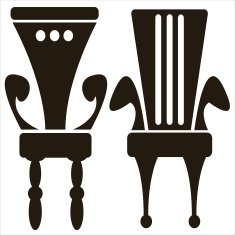 furniture of throne icons isolated on white background N2