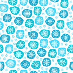 Seamless pattern of snowflakes N17