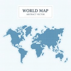 World Map Abstract Dot Design