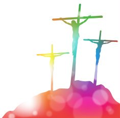 Jesus Christ on the Cross in Abstract