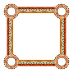 Original Abstract frame in Mexico tribal style Vector illustrat N2