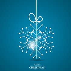 Christmas Snowflakes Background Vector Illustration N48