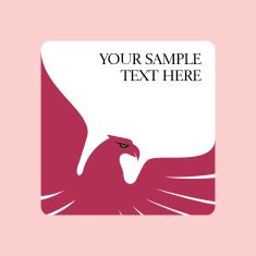 Graceful soaring eagle logo with outstretched wings N9