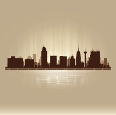 San Antonio Texas brown skyline city silhouette