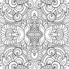 Vector Seamless Monochrome Abstract Pattern N49
