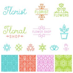 Vector floral logos