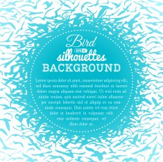 Vector bird silhouettes background