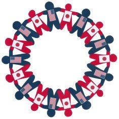 American and japanese boys circle N2