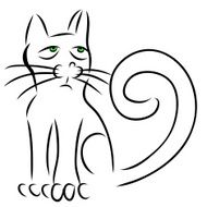 Calligraphy cat N2