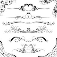 Wedding swirl floral element
