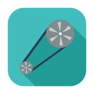 Timing belt flat icon N5