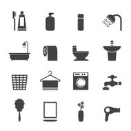 Bathroom icons set N7