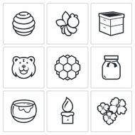 Apiary icons Vector Illustration N2