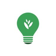 Green Eco Energy Concept - Plant Inside a Light Bulb