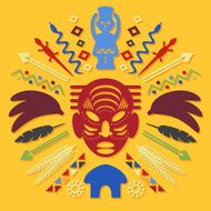 African Abstract Tribal Illustration N18