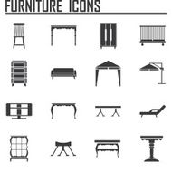 Furniture icon set N7