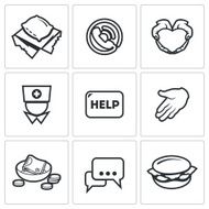 Charity icons Vector Illustration
