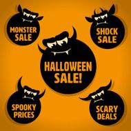 Scary Little Devil Halloween Sale Icons N2