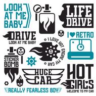Vinyl stickers on car N7