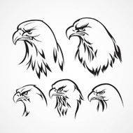 Eagle badge template Silhouette Vector illustration