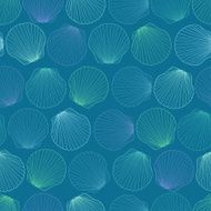 Seamless pattern of seashells N11