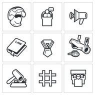 Armed revolution icons Vector Illustration