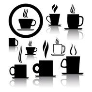 vector set of cup icons N2