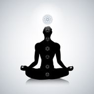 Male yoga silhouette